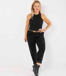 Manšestrové kalhoty s páskem CITY SOFT