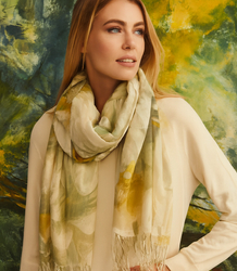 Dámská šála s květinovým vzorem 180x70