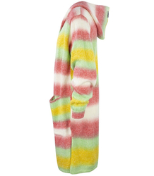 Dlouhý tlustý svetr CARDIGAN bufetový rukáv