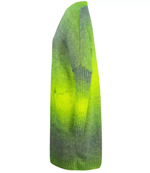 Kardigan dlouhý hrubý svetr ombre barevný