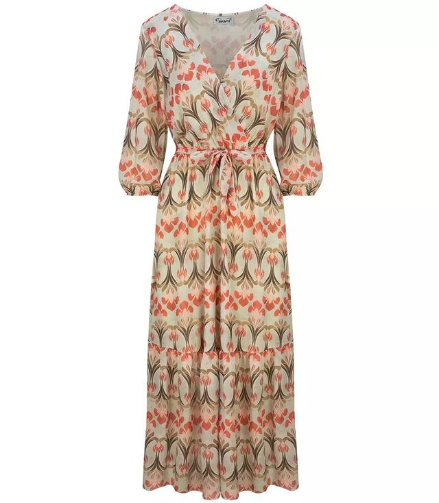 Vzdušné šaty s celoplošným pruhem