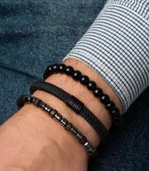 Sada pánských náramků z přírodního kamene