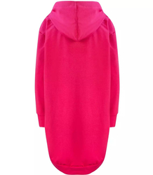 Oversized hladká mikina parka s dlouhými zády