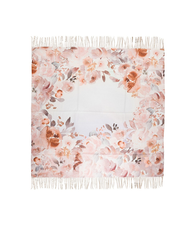 Dámský šátek s květinovým vzorem 100x100