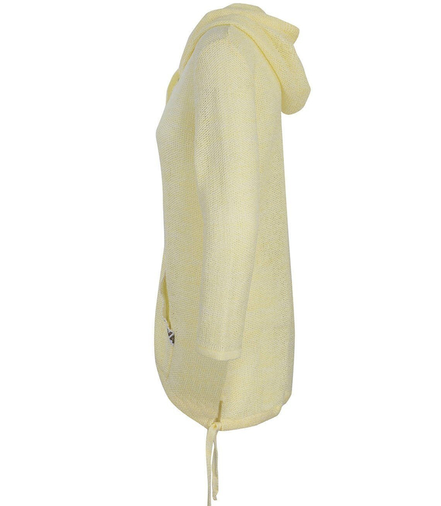 Ažurový svetr s kapucí