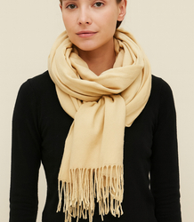 Měkká velká šála s třásněmi klasická