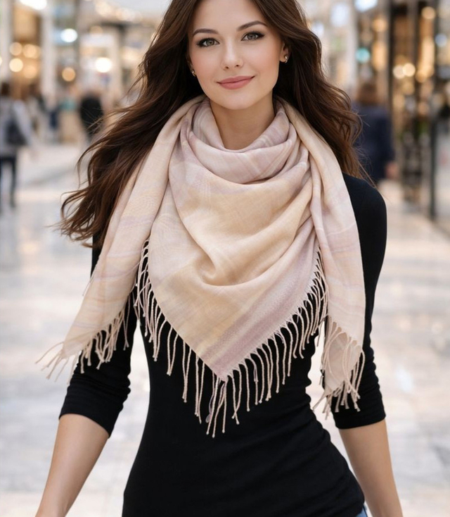 Dámský šátek s elegantním vzorem 100x100