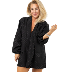 Oversize bunda zdobená krystaly STARDUST