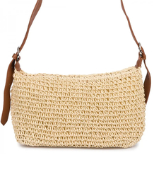 Boho kabelka z rafie s nastavitelným silnějším popruhem