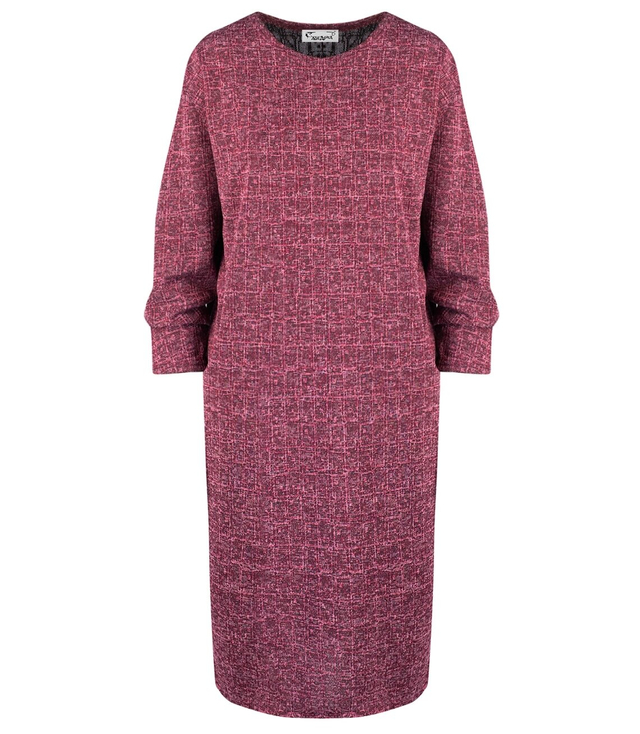 Rovný střih midi šatů Rovný střih Dámské šaty MELANIA