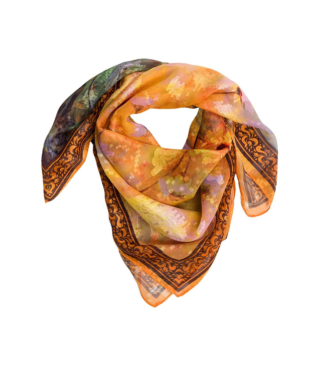 Elegantní dámská šála s šíleným vzorem 70x70