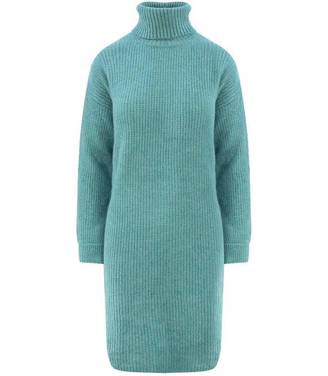 Jednobarevný pletený svetr šaty GOLF