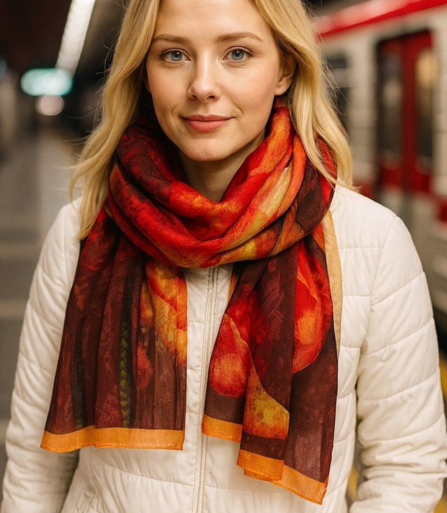 Dámský vzorovaný šátek 70x180