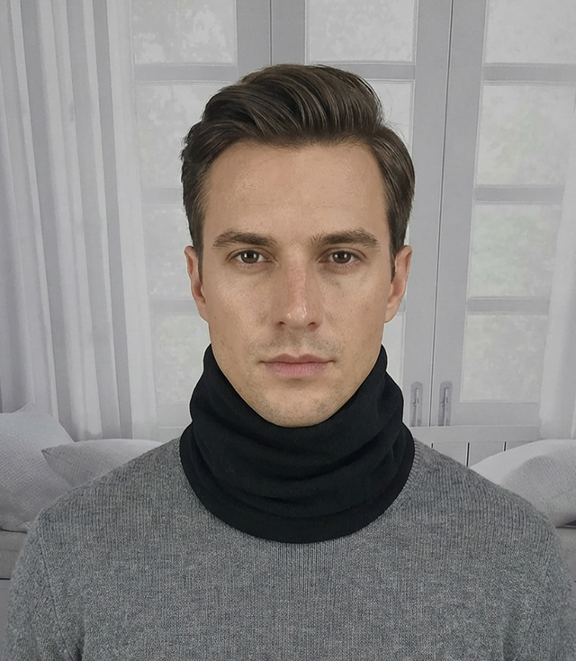 Pánský pletený zateplený komín - univerzální, zimní