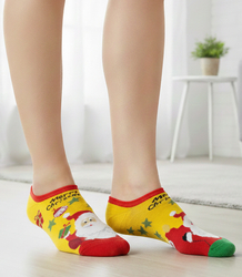 Vánoční dámské ponožky - vánoční motiv, měkké, zimní