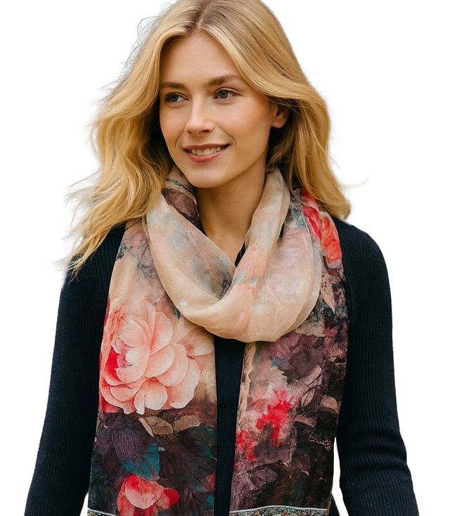 Dámský vzorovaný šátek 70x180