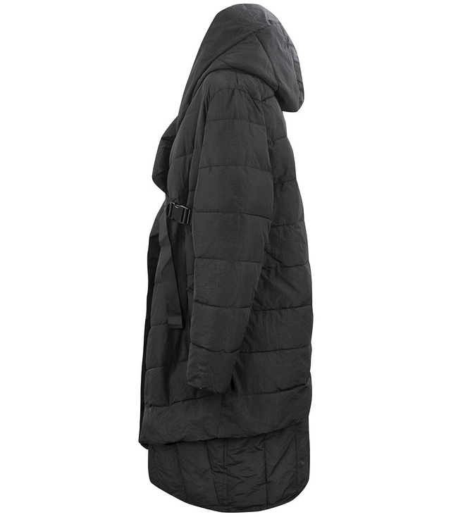Černý dlouhý zimní kabát OVERSIZE bunda