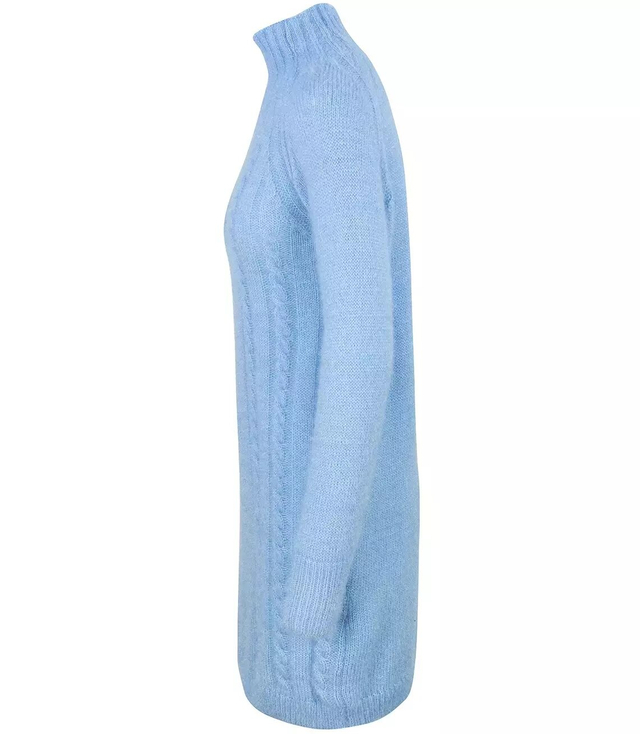 Pletené šaty s rolákem a vlněným rolákem