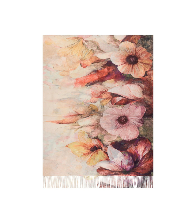 Dámská šála s květinovým vzorem 180x70