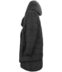 Černý dlouhý zimní kabát OVERSIZE bunda