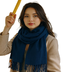 Měkká velká šála s třásněmi klasická