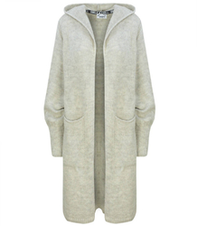 Dlouhý tlustý svetr CARDIGAN bufetový rukáv