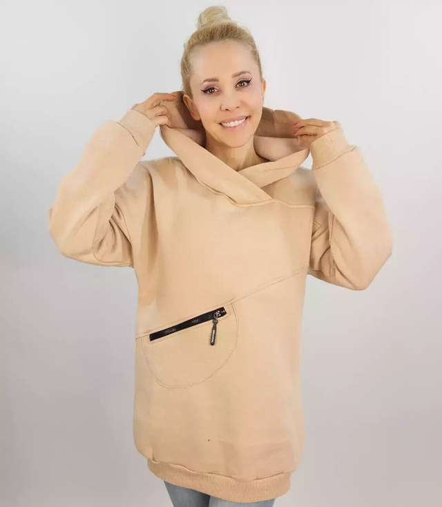 Teplá unisex bavlněná mikina BASIC s kapsou