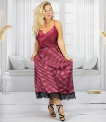 Stylová maxi sukně s hráškovou krajkou