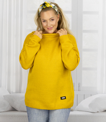 Hřejivý dámský oversize svetr s lodičkovým výstřihem MARLENA