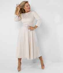 Klasické rozšířené midi šaty bez ramínek ELISE 2