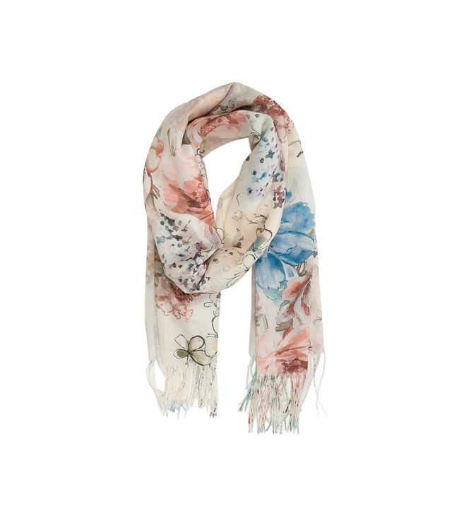 Dámská šála s květinovým vzorem 180x70