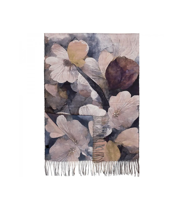 Šál střapec teplý květinový měkký hladký 180x70 cm