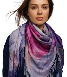 Dámský šátek s květinovým vzorem 100x100