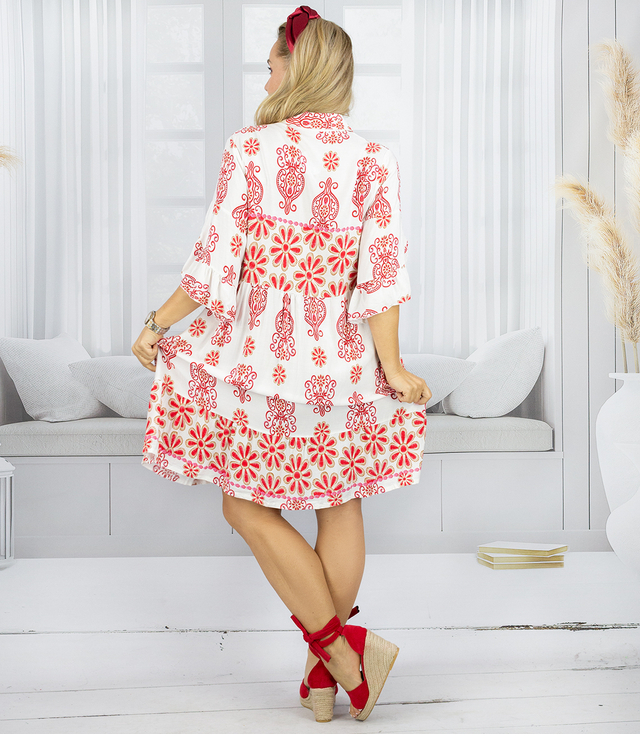 Volné boho midi šaty s volánky PALOMA