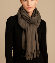 Měkká velká šála s třásněmi klasická