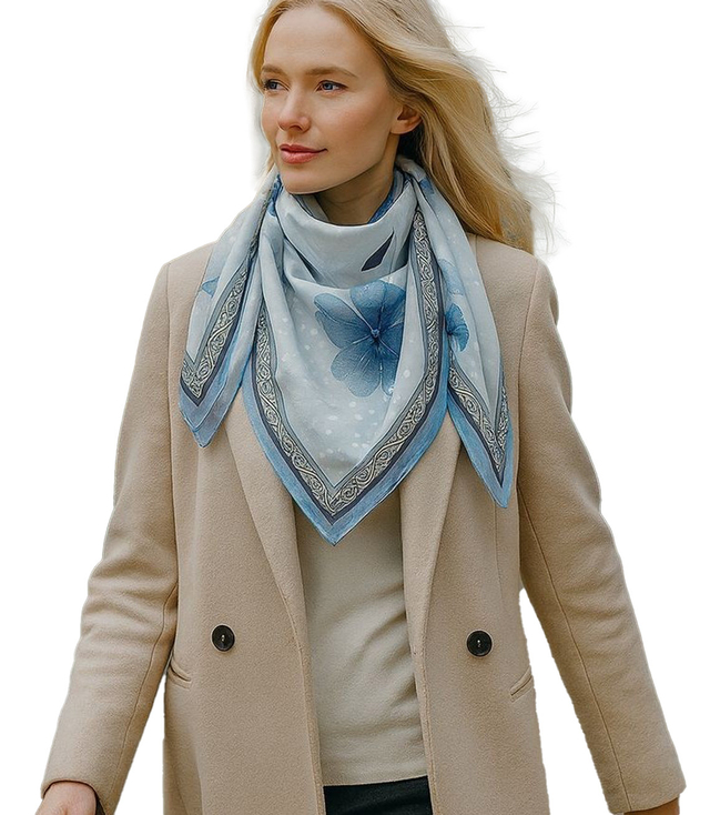 Elegantní dámská šála s šíleným vzorem 70x70