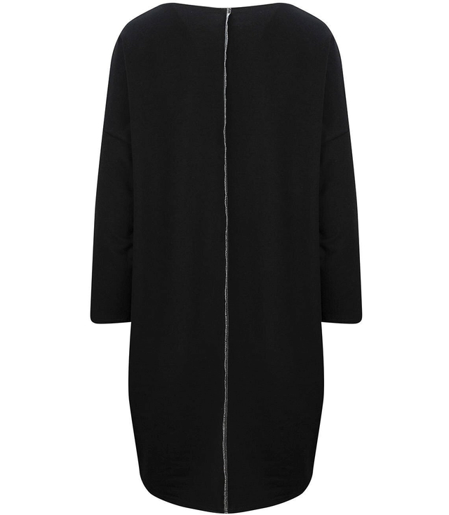 Rovné mikinové šaty s páskou