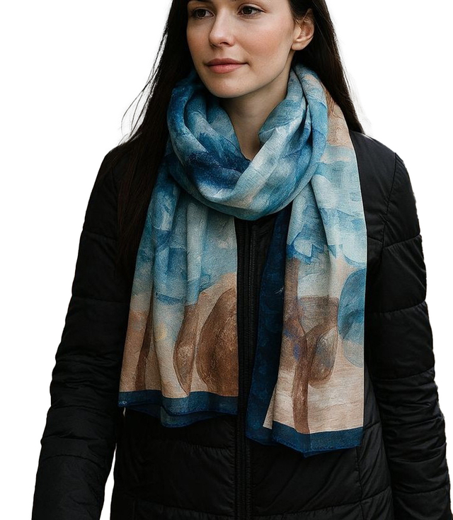 Dámský vzorovaný šátek 70x180