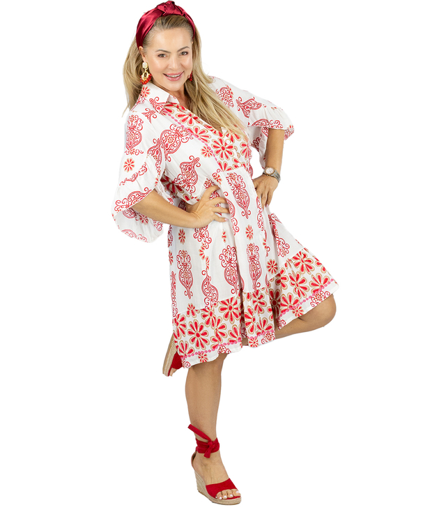 Volné boho midi šaty s volánky PALOMA