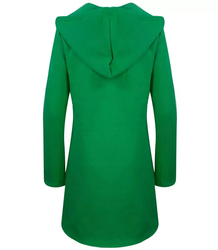 Rozepnutá mikina v pase zpět delší přehoz