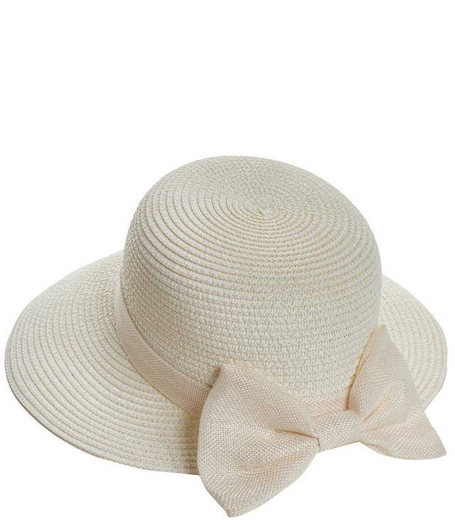 Slaměný klobouk s mašlí elegantní stylový