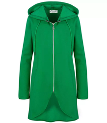 Rozepnutá mikina v pase zpět delší přehoz