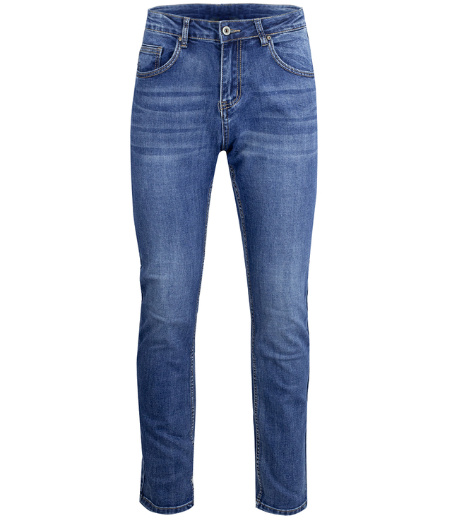 Klasické pánské džíny s rovnými nohavicemi v tmavě modré barvě
