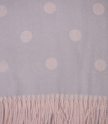 Tkaná šála šátek s puntíky 2 barvy
