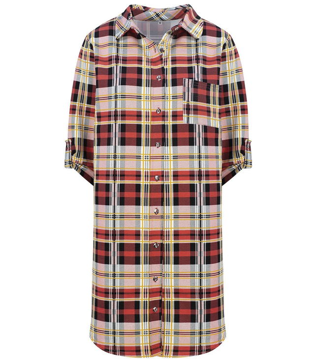 Dlouhá košile TU TUNIKA Emisette CASUAL kostkovaná