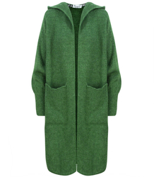 Dlouhý tlustý svetr CARDIGAN bufetový rukáv