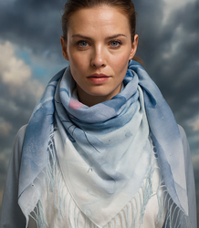 Dámská šála s květinovým vzorem 180x70