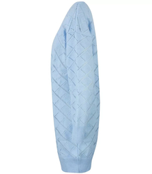 Dlouhý hřejivý prolamovaný svetr IZABELLA