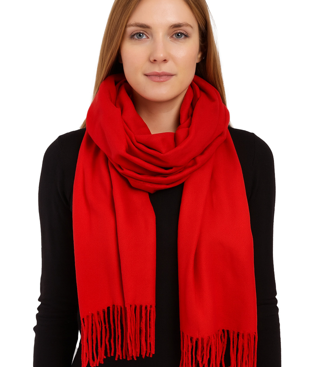 Měkká velká šála s třásněmi klasická