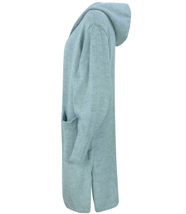 Dlouhý tlustý svetr CARDIGAN bufetový rukáv